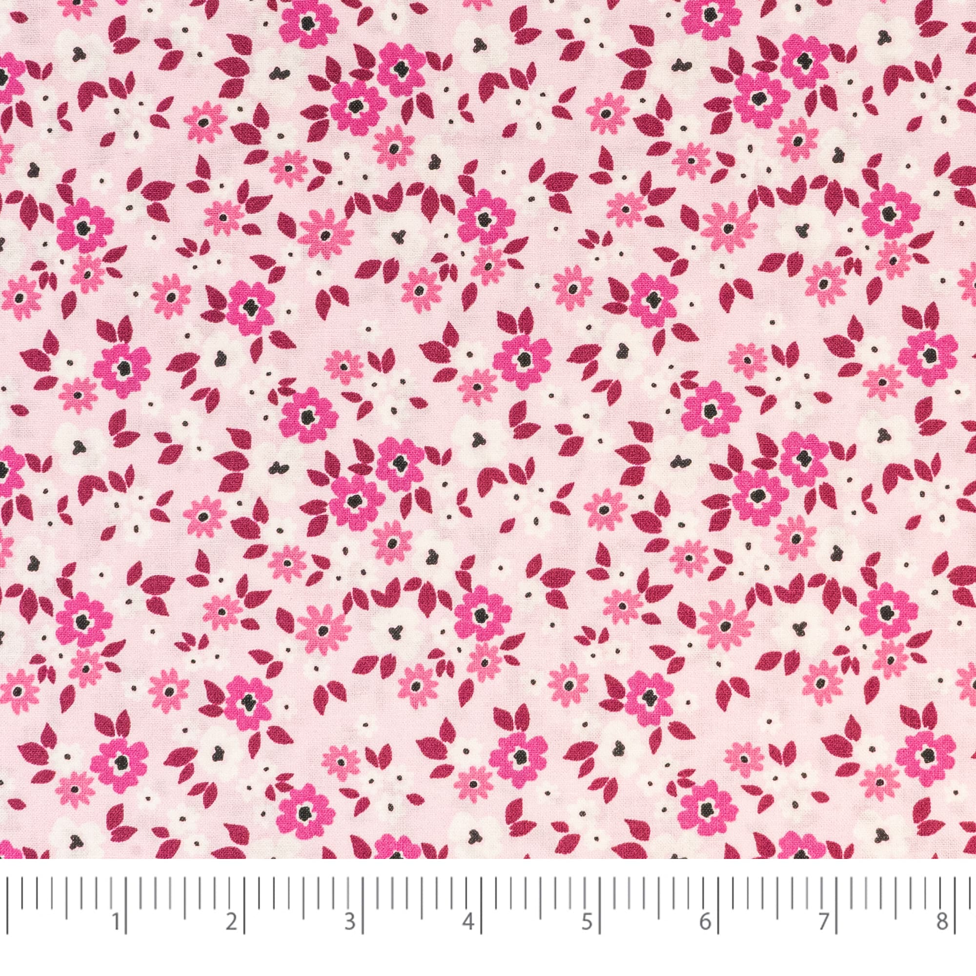 SINGER Mini Floral Pink Cotton Fabric